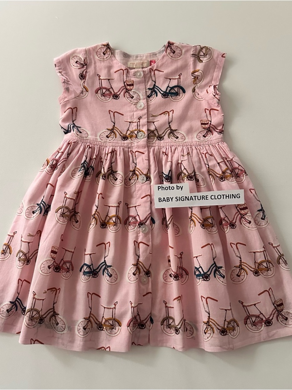 Pink Chicken Girls Pink Vintage Bicycle Dress Spring Summer